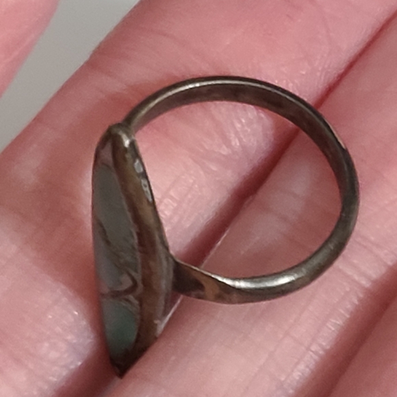 OLD zuni navajo turquoise sterling ring 1920's ? Native American NA sz 5 3/4 - Picture 8 of 10